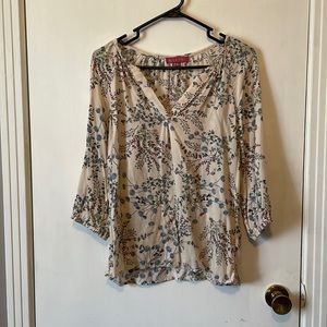 Rose & Thyme floral blouse, size M